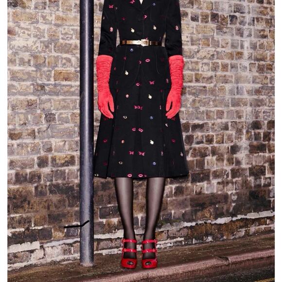 Alexander McQueen Dresses & Skirts - Alexander McQueen Black Embroidered Skirt Size IT 44 Pleated NWT Avant Garde